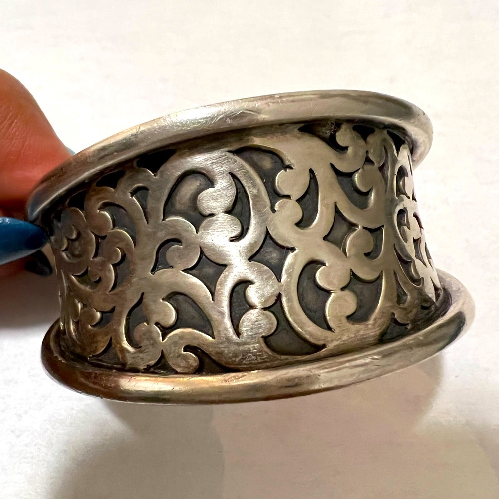 Lois Hill sterling silver vintage .925 cuff bracelet.